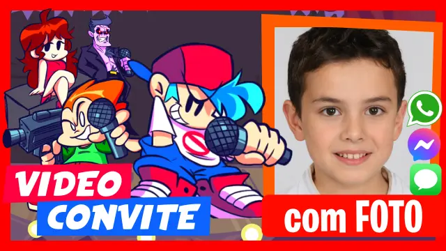 Friday Night Funkin - Descubra nossos convites em vídeo personalizados.