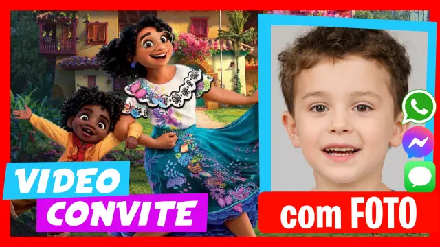 Encanto - Descubra nossos convites em vídeo personalizados.