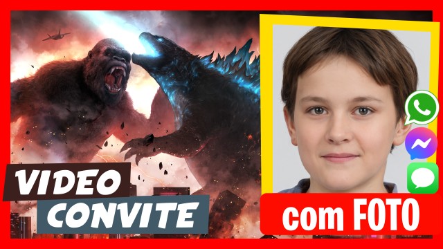 Convite do WhatsApp Godzilla vs Kong