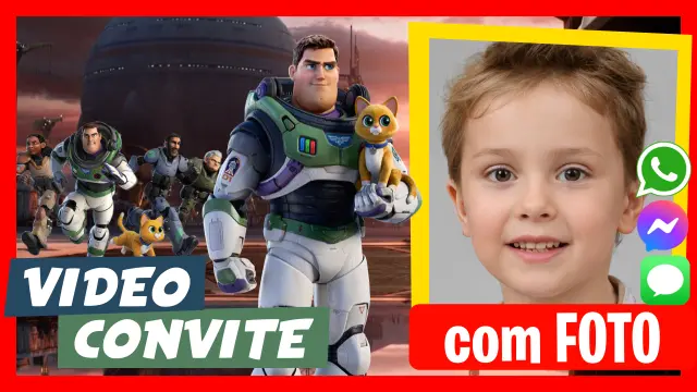 Video Convite Personalizado de Buzz Lightyear Aniversário Infantil
