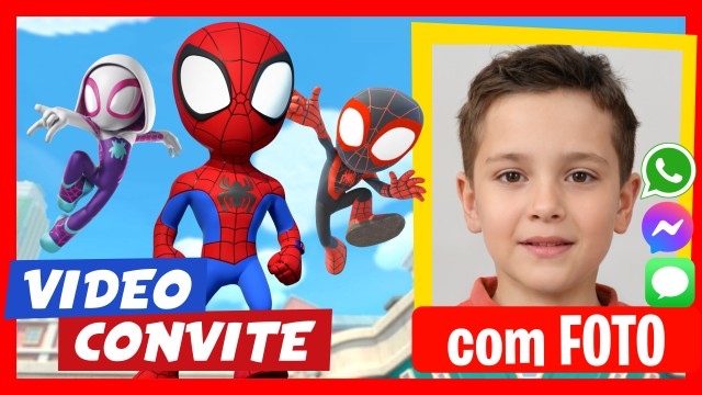 Convite do WhatsApp Spidey e Seus Amigos Espetaculares