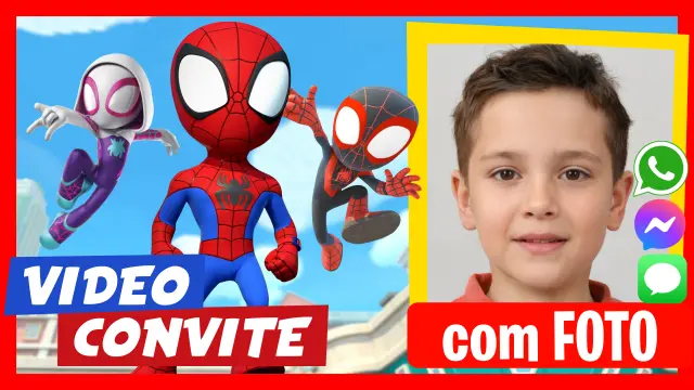 Convite em Vídeo de spidey Aniversário