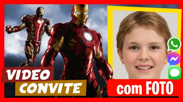 Video Convite Iron Man Festa de Aniversário