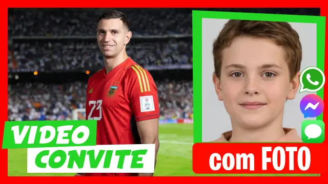 Vídeo de convite para festa de aniversário Emiliano Dibu Martinez