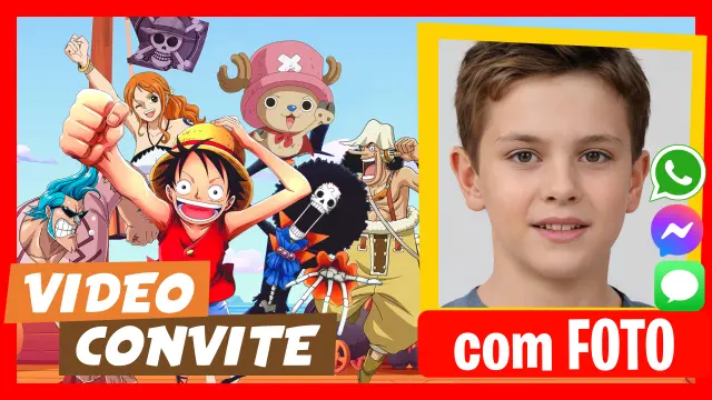 Convite em Vídeo de One Piece Aniversário