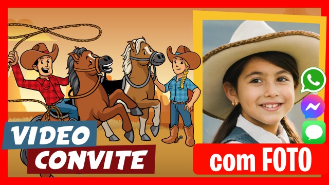 Convite do WhatsApp Cowboy Cowgirl