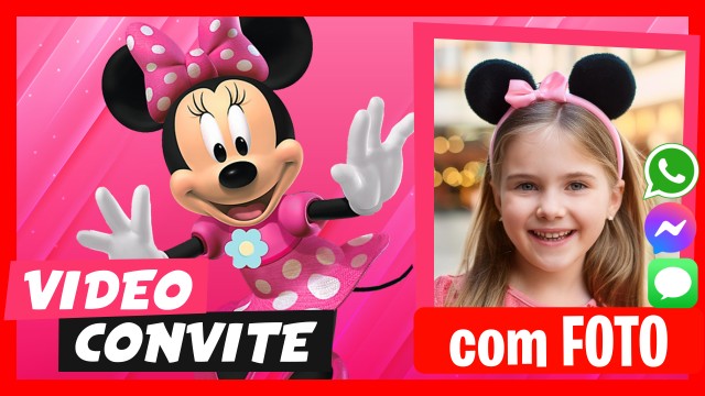 Convite do WhatsApp Minnie Party