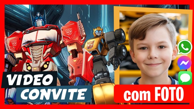 Convite do WhatsApp Transformers Party