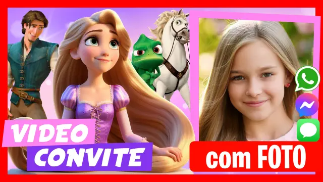 Video Convite Rapunzel