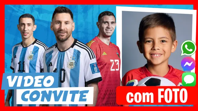 Vídeo Convite Argentina Campeã do Mundo Futebol Festa de Aniversário