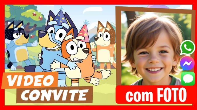 Convite do WhatsApp Bluey e Bingo 2