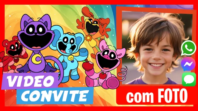 Fazer Vídeo Convite Smiling Critters