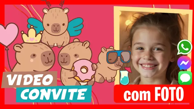 Video Convite Capivara Festa de Aniversário