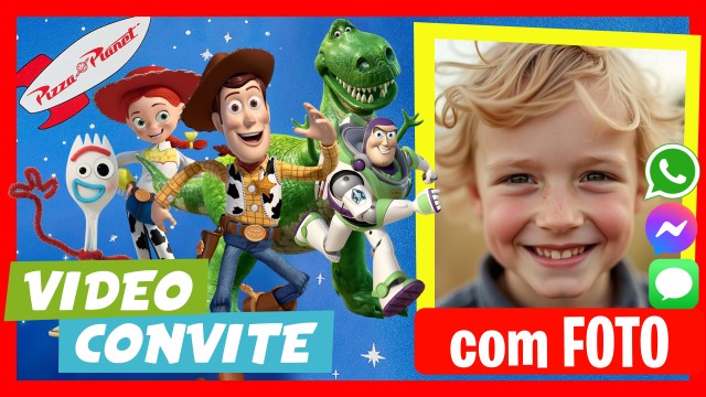 Convite do WhatsApp Toy Story Woody Jessie