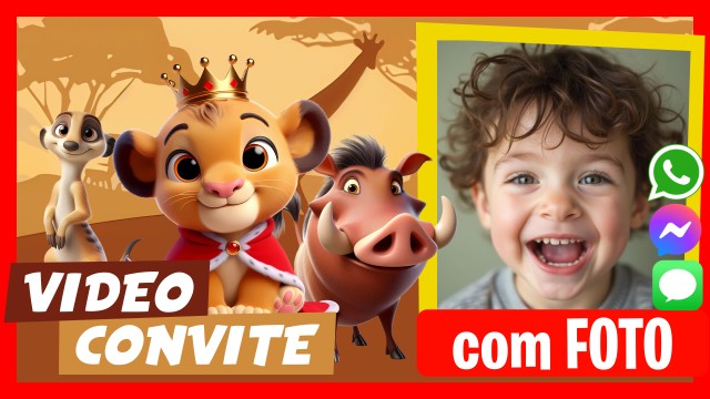 Convite do WhatsApp Rei Leao Baby