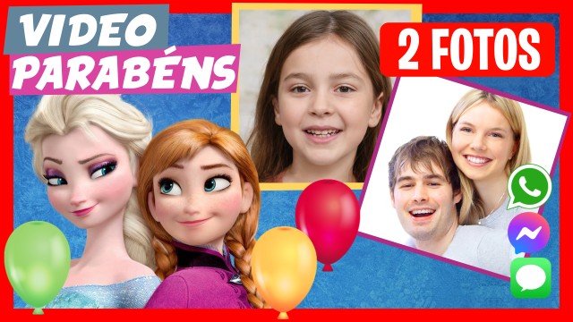 Parabén de Aniversário WhatsApp Frozen