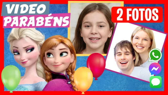 Vídeo de saudação de aniversário do Frozen