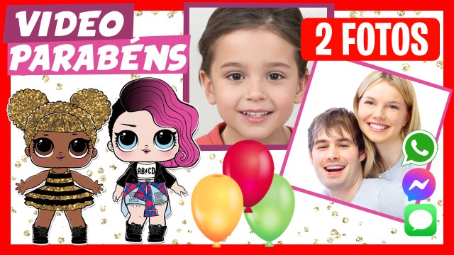 Parabén de Aniversário WhatsApp Lol Surprise