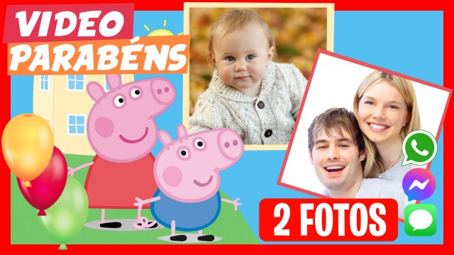 Parabén de Aniversário WhatsApp Peppa Pig