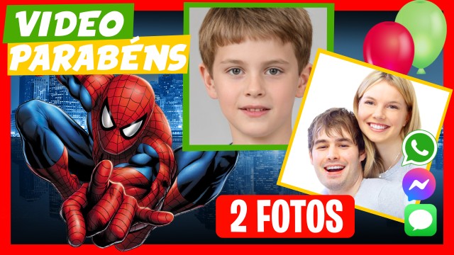 Parabén de Aniversário WhatsApp Spiderman