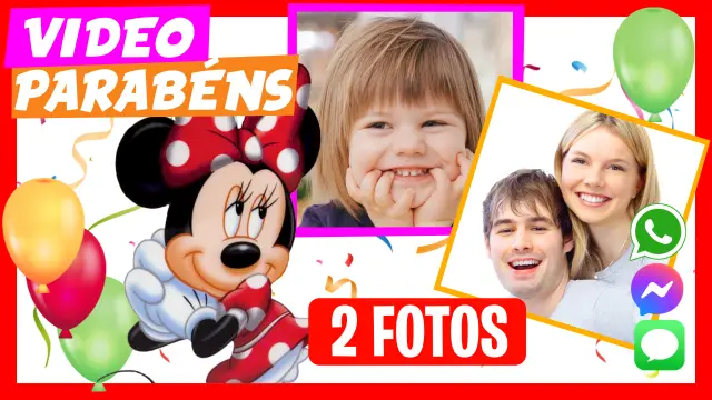 Video Saudacao Personalizado de Aniversário Minnie