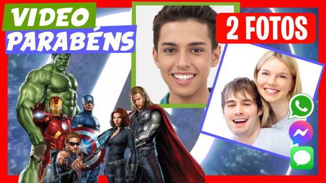 Parabén de Aniversário WhatsApp Avengers