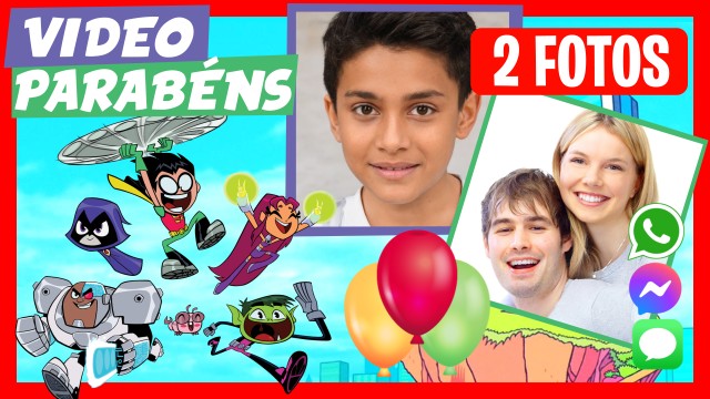 Parabén de Aniversário WhatsApp Jovens Titãs