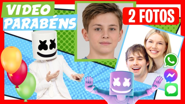 Parabén de Aniversário WhatsApp Marshmello