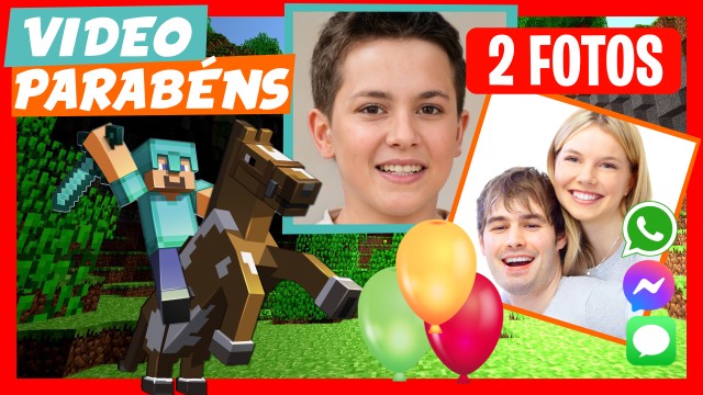 Parabén de Aniversário WhatsApp Minecraft