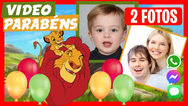 Video Saudacao Personalizado de Aniversário O Rei Leão