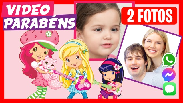 Parabén de Aniversário WhatsApp Moranguinho