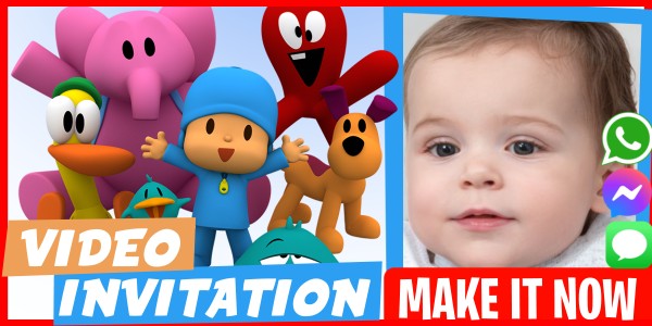 Make Video Invitation Pocoyo theme party