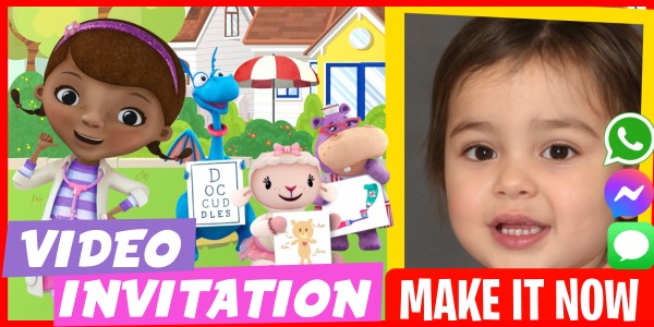 Make Video Invitation Birthday Spa Doc McStuffins