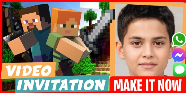 Make Video Invitation Minecraft Ice Cream Party