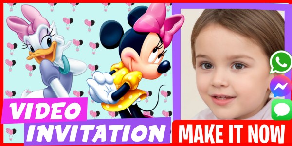 Make Video Invitation Minnie Daisy Happy