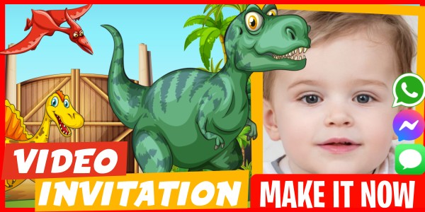 Make Video Invitation Dinosaur Ice Cream Party
