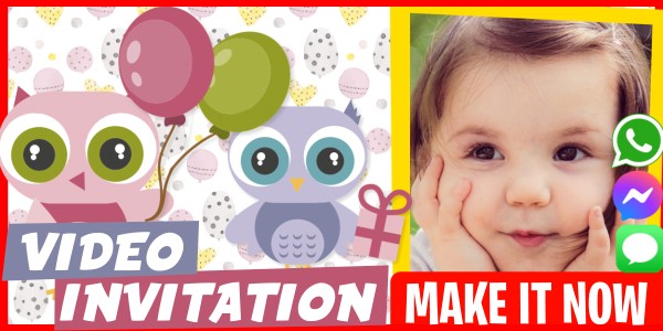 Make Video Invitation Baby Owls Pool Party