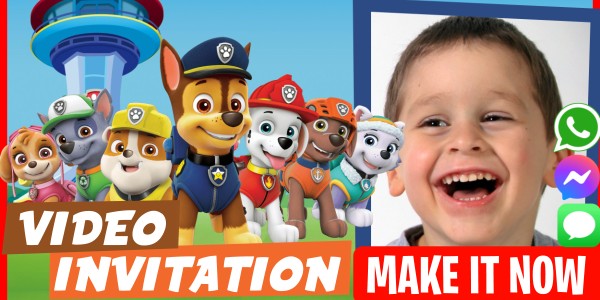 Make Video Invitation Paw Patrol Rubble Everest
