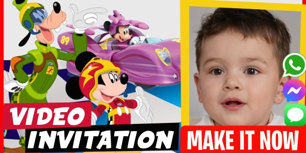 Make Video Invitation Mickey Adventures on Wheels