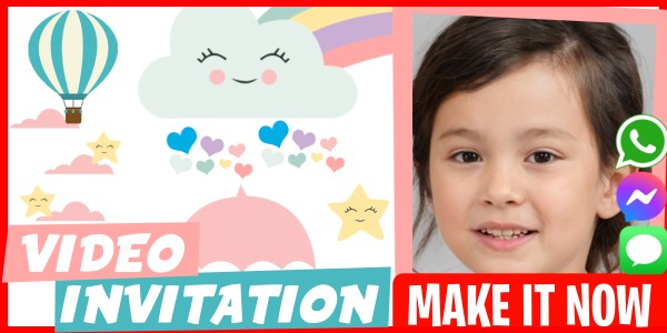 Make Video Invitation Rain of Hearts Baby Shower