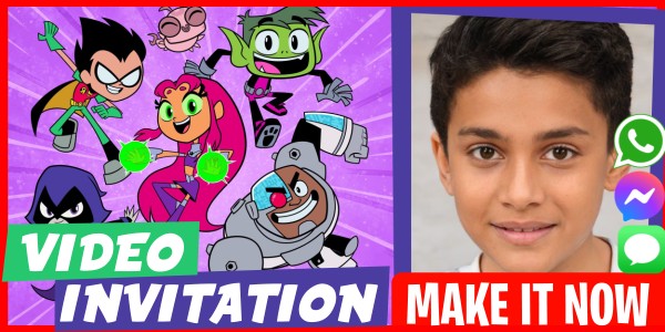 Make Video Invitation Teen Titans Birthday Party