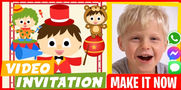 Make Video Invitation Circus Pool Party
