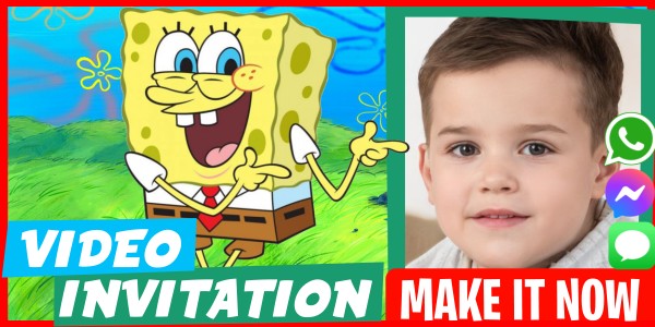 Make Video Invitation Spongebob Birthday Party