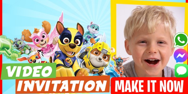 Make Video Invitation Mighty Pups Themed Birthday