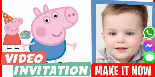 Make Video Invitation Prince George Pig