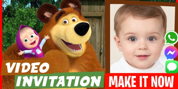 Make Video Invitation Masha Theme Party
