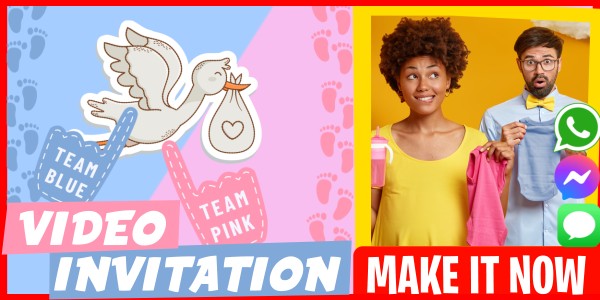 Make Video Invitation Party to know the sex of the baby