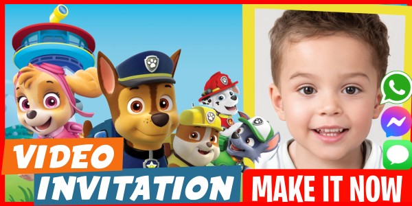 Make Video Invitation Paw Patrol Sleepover