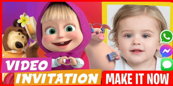 Make Video Invitation Masha and the bear