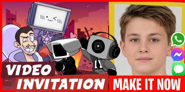 Make Video Invitation Birthday Greetings Skibidi Toilet
